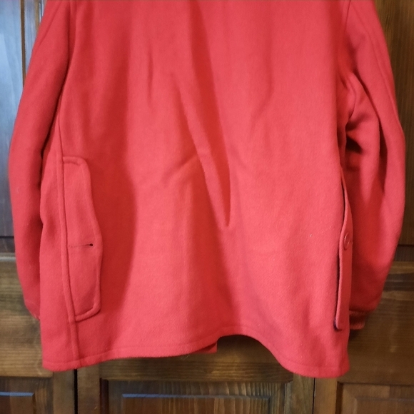 Vintage 1960s Soo wool red knit insulated full metal zipper hunting field coat - Picture 15 of 15